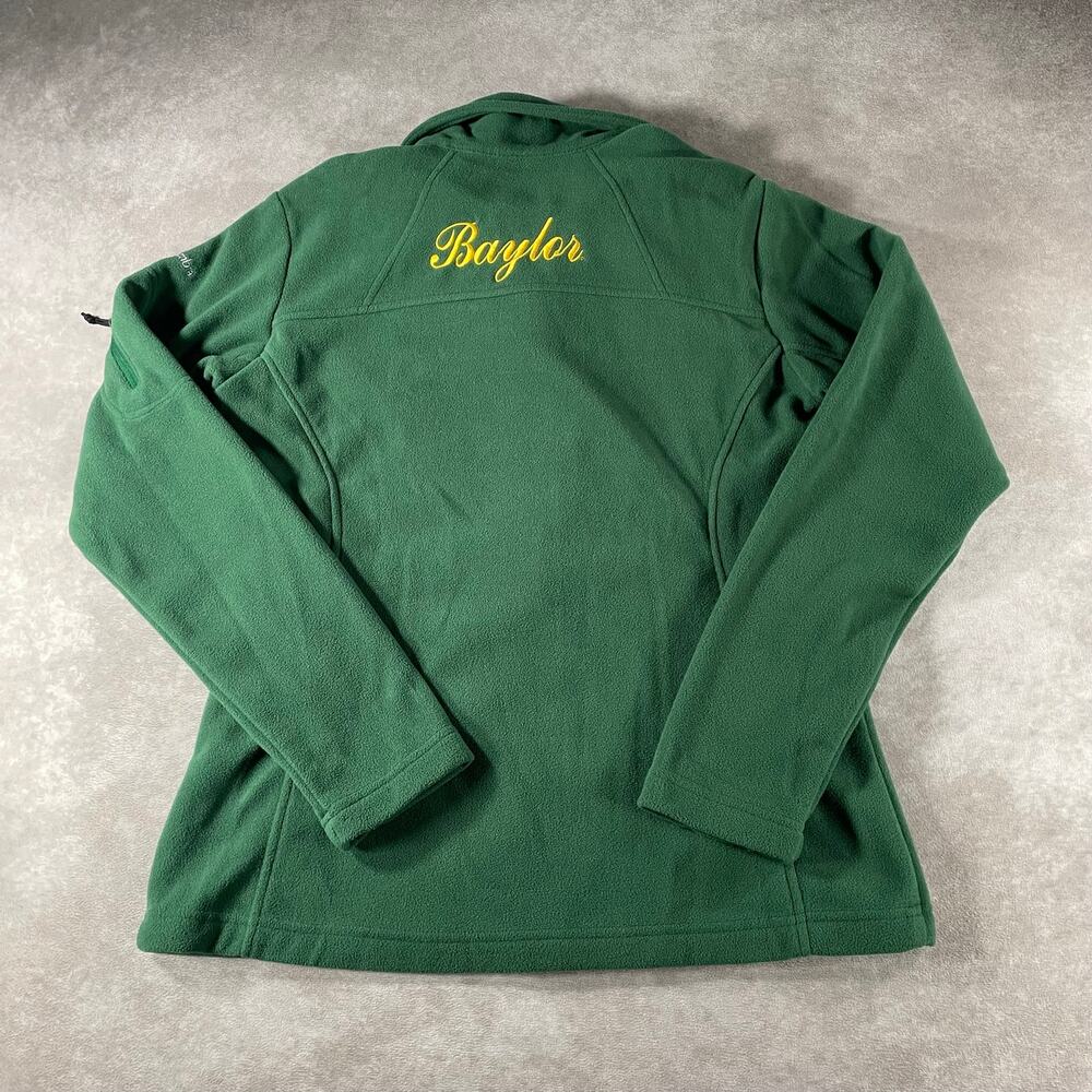 Women’s Columbia Baylor University Embroidered Fill Zip Fleece Large Sweater - Picture 2 of 8